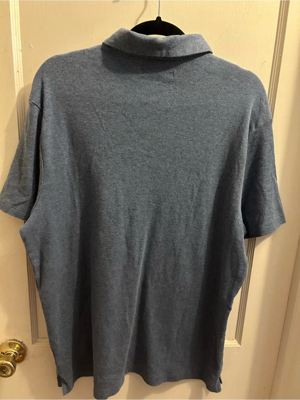 Banana Republic Men's Heathered Blue Polo 100% Cotton Casual